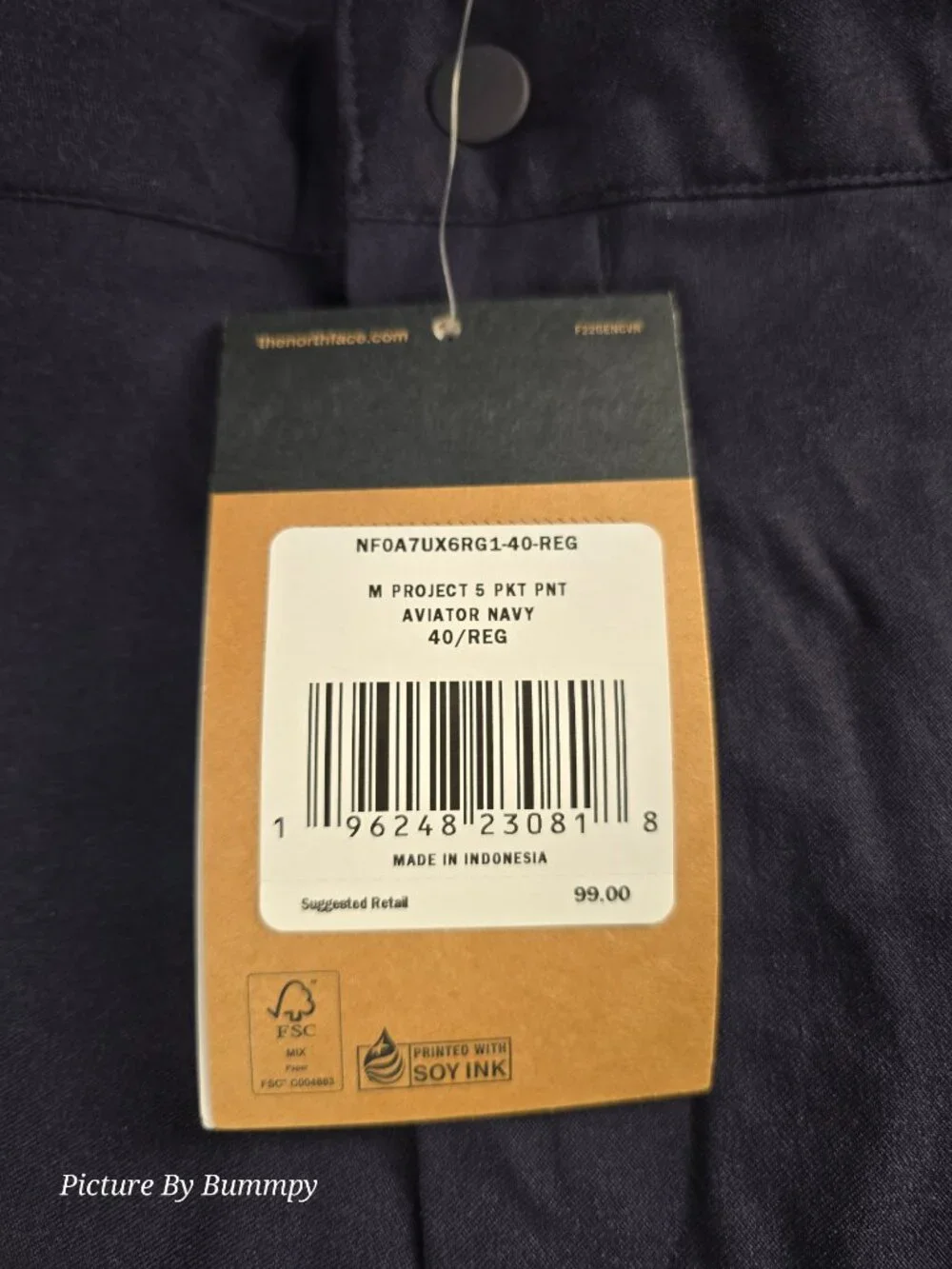 NWT The North Face Project 5-Pocket Pants Aviator Navy Size 40 Regular